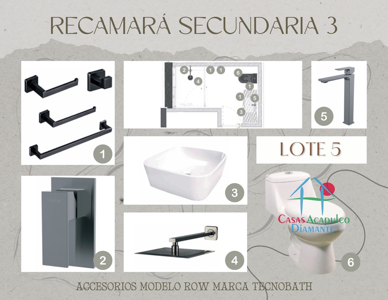 Paradiso Residences Ensueño 5 - Modelo accesorios baños 3